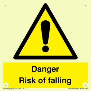 Danger Risk of falling